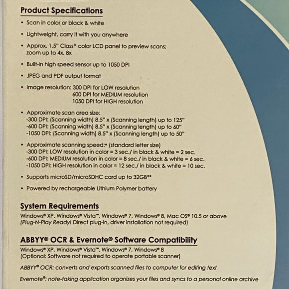 Portable Document Scanner for Laptops - Wand Style Mobile Scanner for Old Photos - Picture 4 of 7